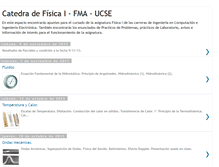 Tablet Screenshot of fisica1-fma-ucse.blogspot.com