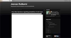 Desktop Screenshot of jeevankulkarni.blogspot.com