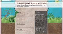 Desktop Screenshot of gyermekfejlesztoterapiakmodszerek.blogspot.com