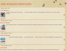 Tablet Screenshot of onewomansthoughts2day.blogspot.com