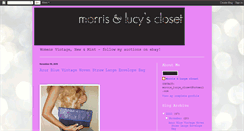 Desktop Screenshot of morrisandlucyscloset.blogspot.com