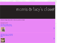 Tablet Screenshot of morrisandlucyscloset.blogspot.com