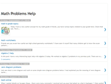 Tablet Screenshot of mathproblemhelp.blogspot.com