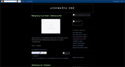 Desktop Screenshot of aishwaryaone.blogspot.com