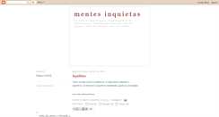 Desktop Screenshot of mentes-in-quietas.blogspot.com