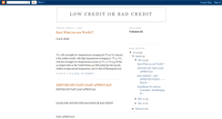 Desktop Screenshot of lowcreditorbadcredit.blogspot.com
