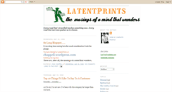 Desktop Screenshot of latentprints.blogspot.com