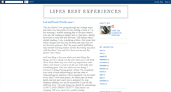 Desktop Screenshot of lifes-best-experiences.blogspot.com