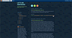 Desktop Screenshot of letsbeawkward.blogspot.com