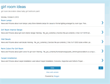 Tablet Screenshot of girlroomideas.blogspot.com