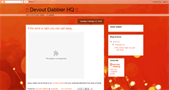 Desktop Screenshot of devoutdabbler.blogspot.com
