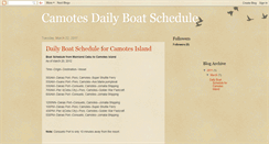 Desktop Screenshot of camotesboatschedules.blogspot.com