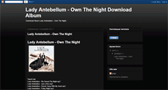 Desktop Screenshot of ladyantebellum-ownthenight.blogspot.com