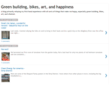 Tablet Screenshot of greenbuildingbikesartandhappiness.blogspot.com