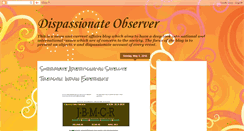 Desktop Screenshot of dispassionateobserversoumya.blogspot.com