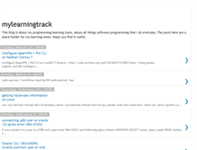 Tablet Screenshot of mylearningtrack.blogspot.com