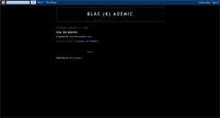 Desktop Screenshot of blackademic.blogspot.com