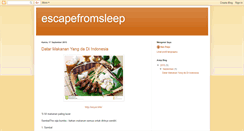 Desktop Screenshot of escapefromsleep.blogspot.com