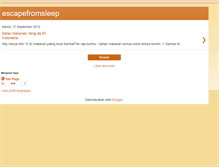 Tablet Screenshot of escapefromsleep.blogspot.com