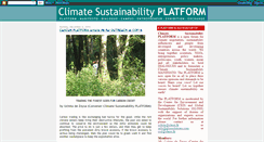 Desktop Screenshot of climatesustainabilityplatform.blogspot.com