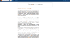 Desktop Screenshot of codigoauditivo.blogspot.com