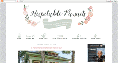Desktop Screenshot of hospitablepursuits.blogspot.com