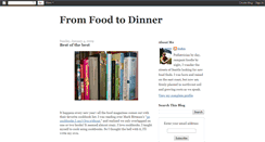 Desktop Screenshot of fromfoodtodinner.blogspot.com