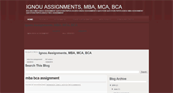 Desktop Screenshot of ignouassignments-solved.blogspot.com