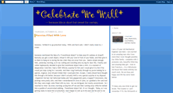 Desktop Screenshot of celebratewewill.blogspot.com