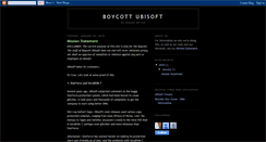 Desktop Screenshot of boycottubisoft.blogspot.com