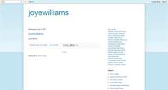 Desktop Screenshot of joyewilliams.blogspot.com