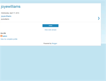 Tablet Screenshot of joyewilliams.blogspot.com