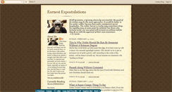 Desktop Screenshot of earnestexpostulations.blogspot.com