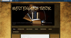 Desktop Screenshot of bestenglishtutor.blogspot.com