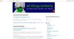 Desktop Screenshot of allthingsknitterly.blogspot.com