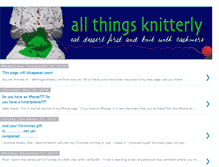 Tablet Screenshot of allthingsknitterly.blogspot.com