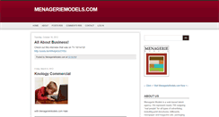 Desktop Screenshot of menageriemodels.blogspot.com