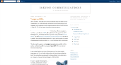 Desktop Screenshot of iskconcommunications.blogspot.com