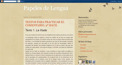 Desktop Screenshot of papelesdelengua.blogspot.com