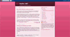 Desktop Screenshot of heatherdotnet.blogspot.com