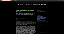 Desktop Screenshot of a-diary-of-great-disproportion.blogspot.com