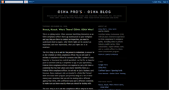 Desktop Screenshot of osha-pros.blogspot.com