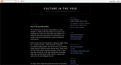 Desktop Screenshot of cultureinthevoid.blogspot.com