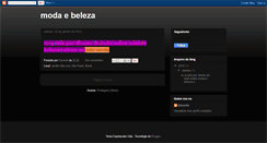 Desktop Screenshot of modaebelleza.blogspot.com