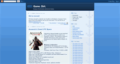 Desktop Screenshot of gamedirt.blogspot.com