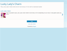 Tablet Screenshot of luckyladyscharm.blogspot.com