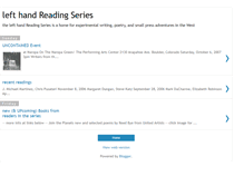 Tablet Screenshot of lefthandreadingseries.blogspot.com