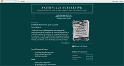 Desktop Screenshot of faithfullysubversive.blogspot.com