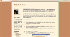 Desktop Screenshot of ahackersdiary.blogspot.com