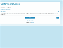 Tablet Screenshot of californiaobits.blogspot.com